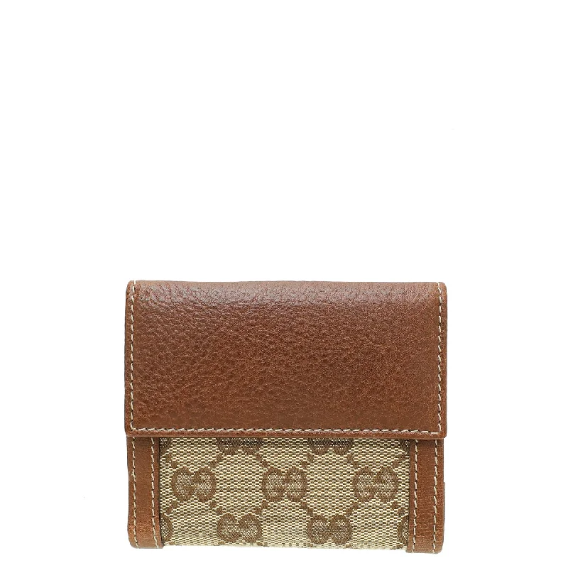 Gucci Bicolor GG Buckle Compact Wallet