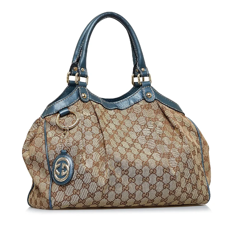 Brown Gucci GG Canvas Sukey Tote Bag