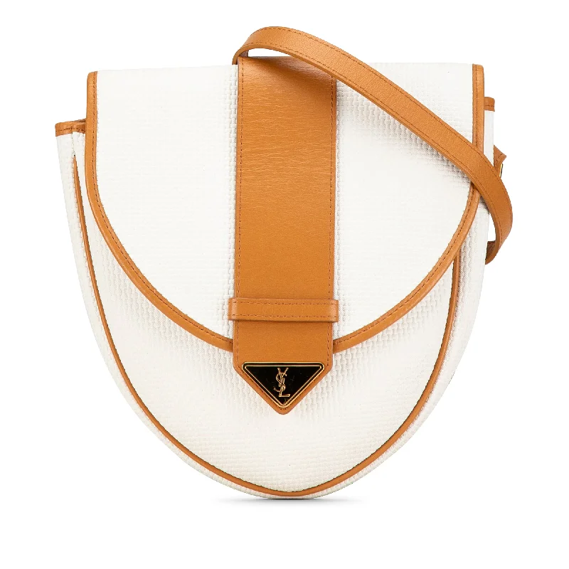 White Yves Saint Laurent Coated Canvas Crossbody