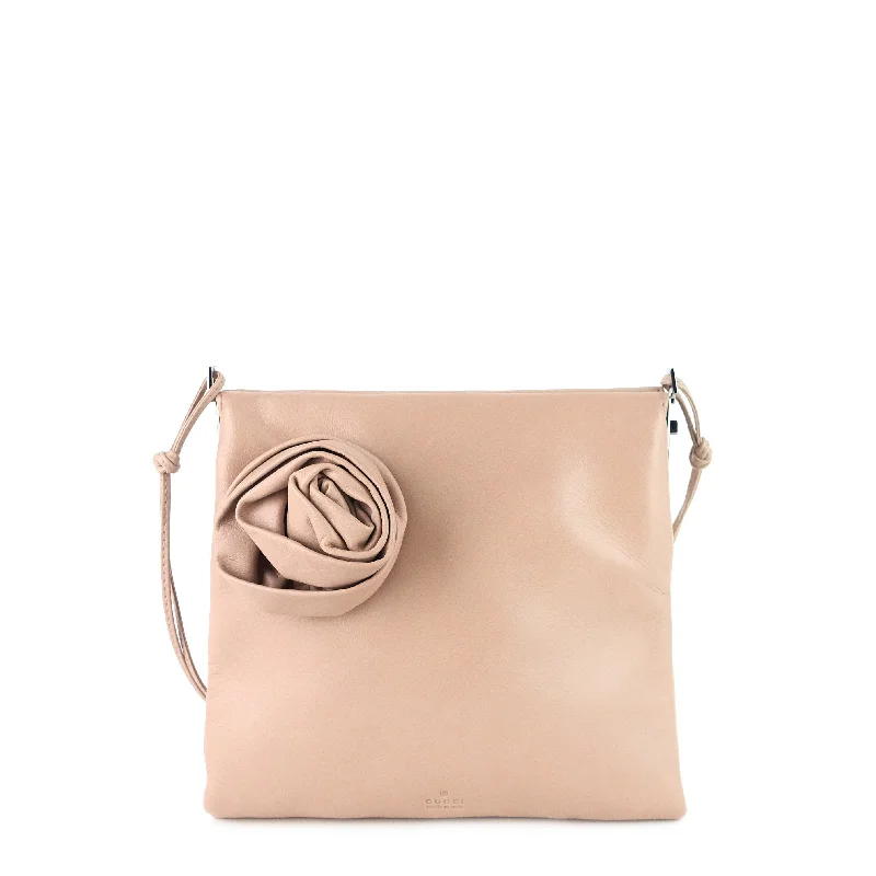 Rosette Lambskin Leather Clutch Bag