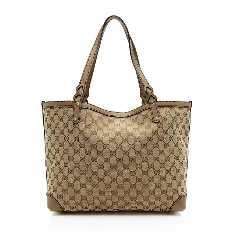 Gucci GG Canvas Craft Medium Tote (SHF-12716)