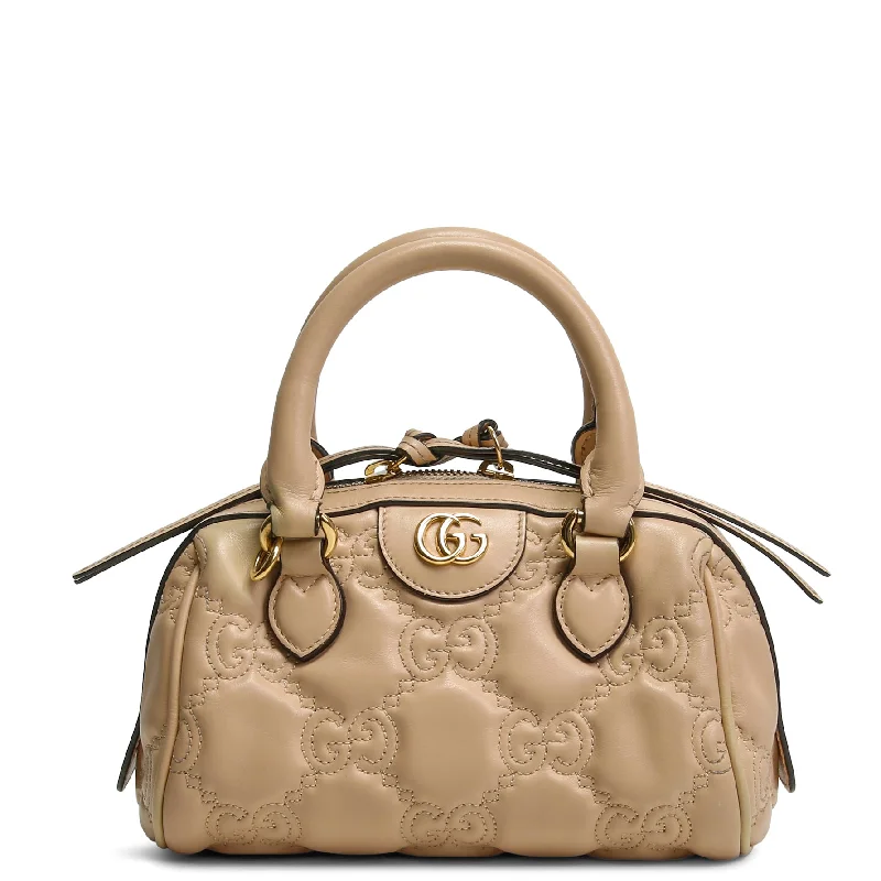 GUCCI GG Matelasse Handbag - Neutral