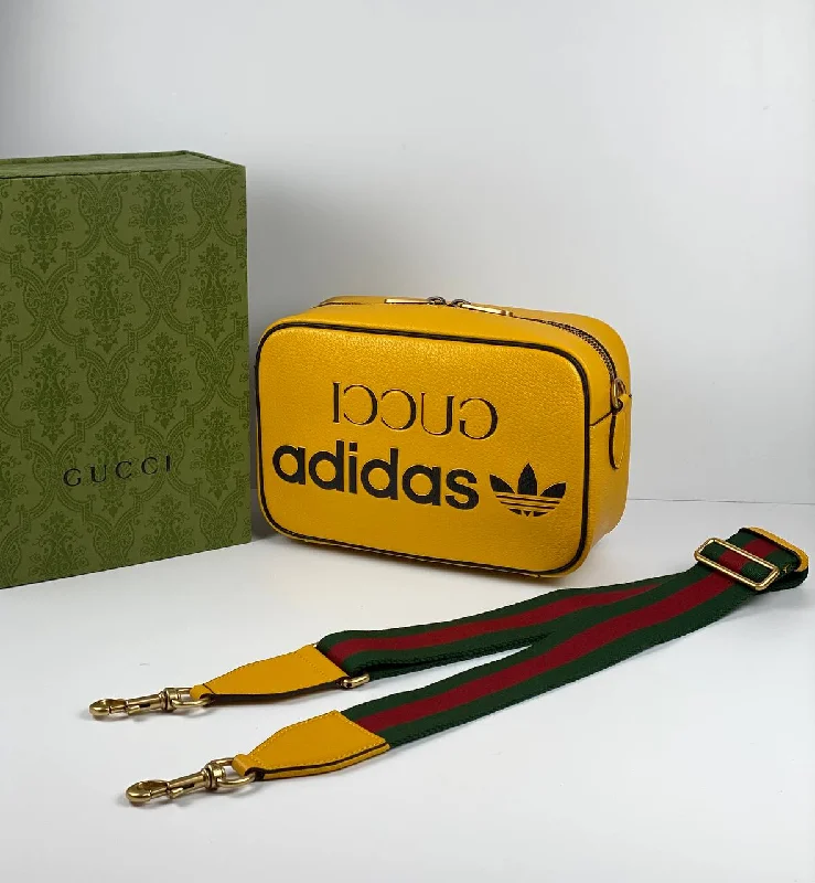 Gucci x adidas small shoulder bag yellow