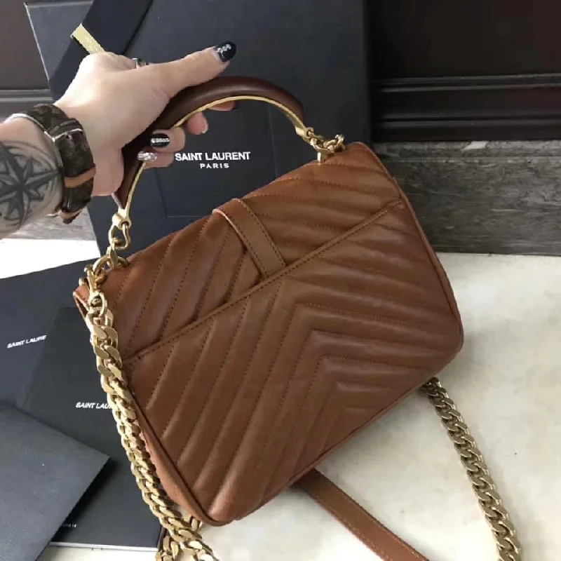 YSL College Medium Quilted Leather Bag