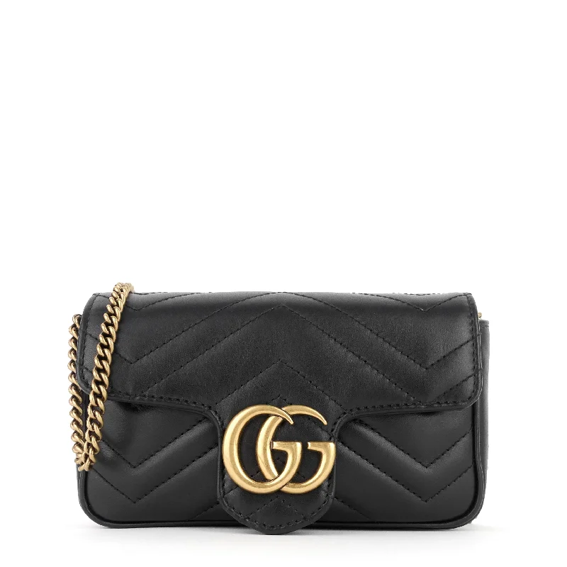 GG Marmont Super Mini Matelassé Leather Bag