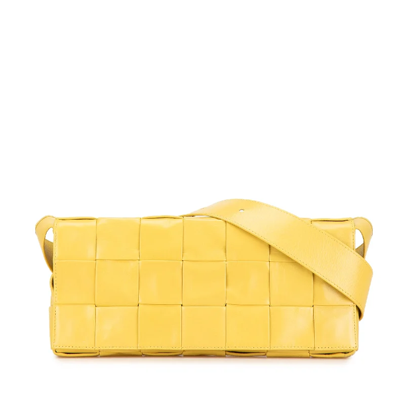 Yellow Bottega Veneta Stretch Nappa Intrecciato Cassette Crossbody