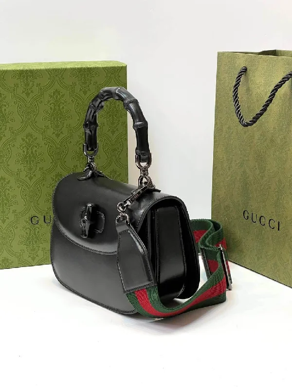 Gucci Bamboo 1947 mini top handle bag black