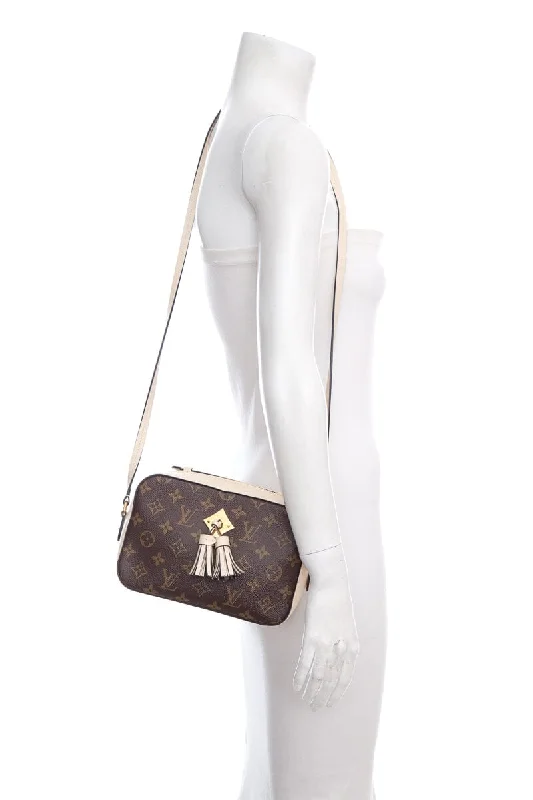 Louis Vuitton Saintonge Cream & Brown Monogram Handbag