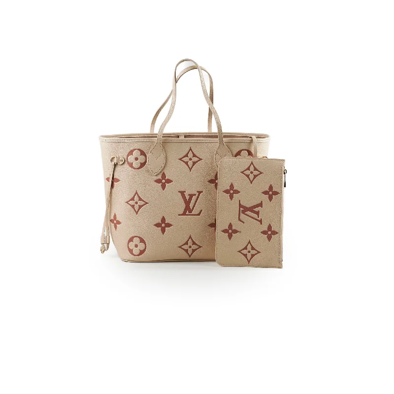 Louis Vuitton Neverfull MM Monogram Empreinte Creme/Rose Trianon