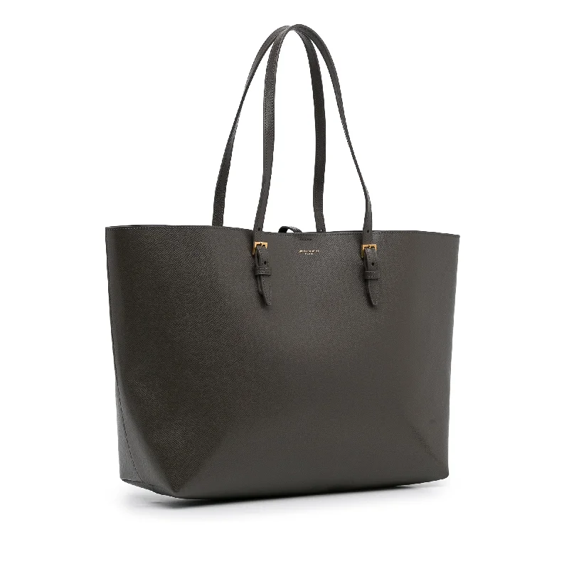 Gray YSL E/W Shopping Tote