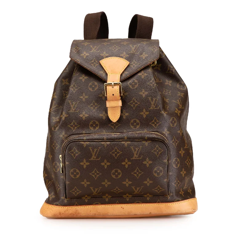 Brown Louis Vuitton Monogram Montsouris GM Backpack