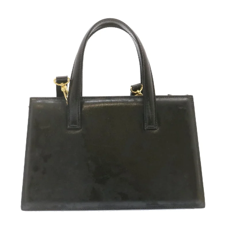 FENDI 2Way Hand Shoulder Bag Leather Black ai073