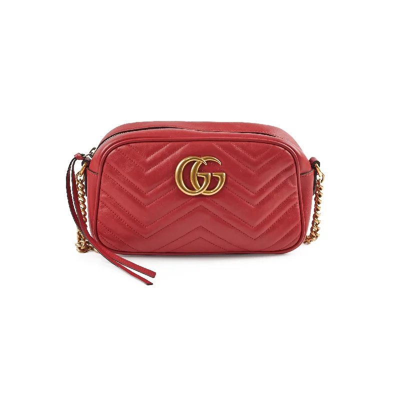 Gucci Small Marmont Camera Bag Red