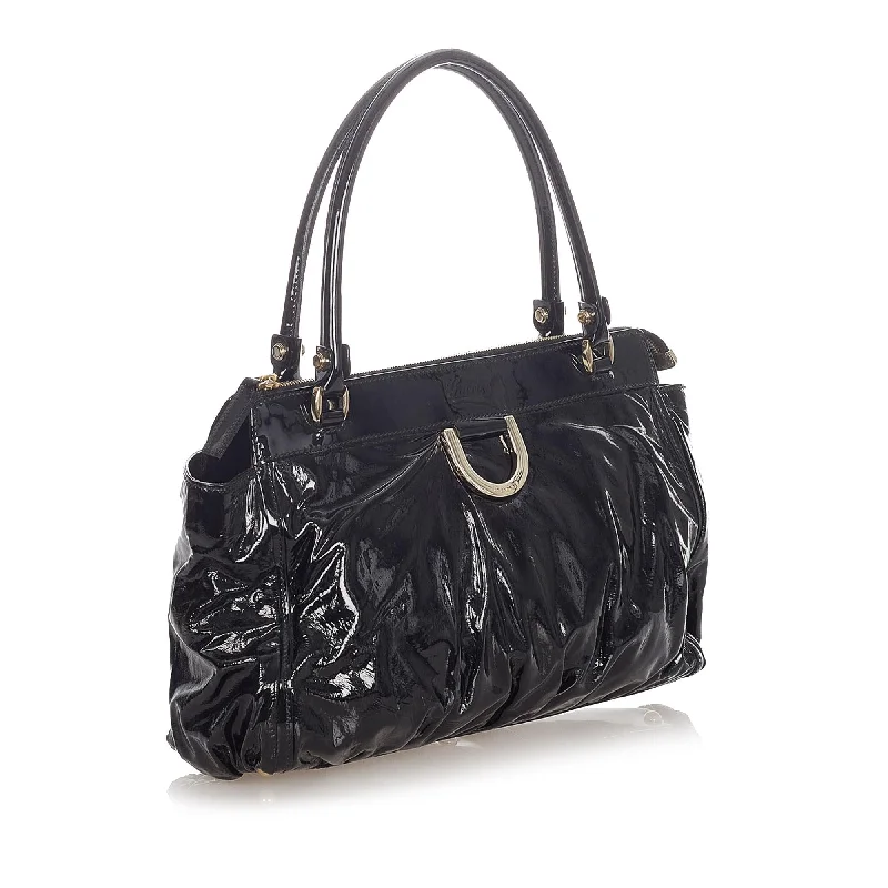 Gucci Abbey D-Ring Patent Leather Handbag (23002)