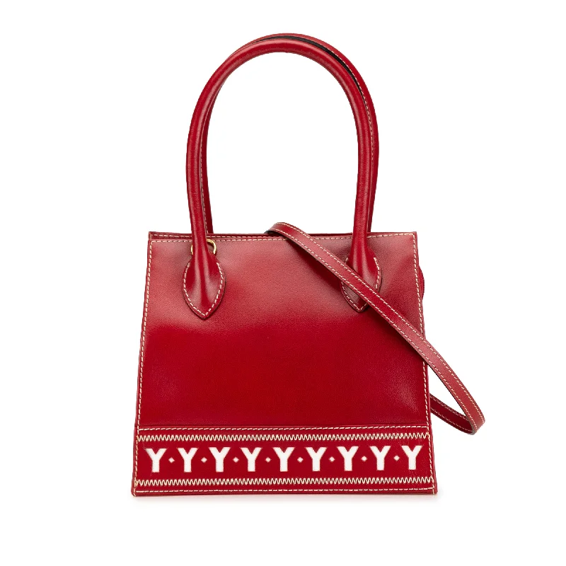 Red Yves Saint Laurent Leather Satchel