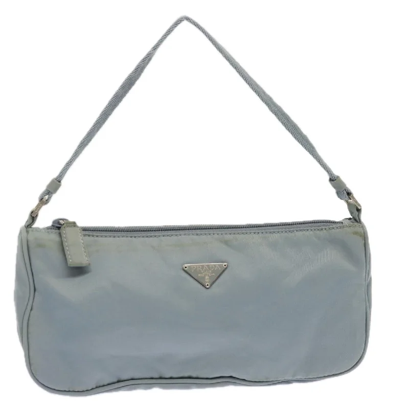 PRADA Accessory Pouch Nylon Blue Auth ep3939