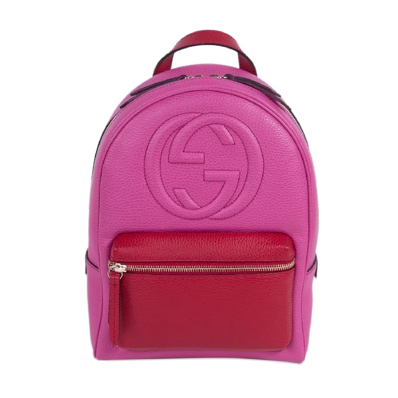 Gucci Bi-Color Soho Textured-Leather Backpack