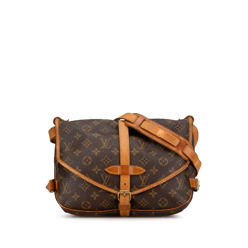 Brown Louis Vuitton Monogram Saumur 30 Crossbody Bag