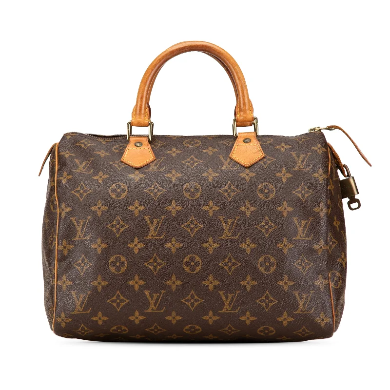 Brown Louis Vuitton Monogram Speedy 30 Boston Bag