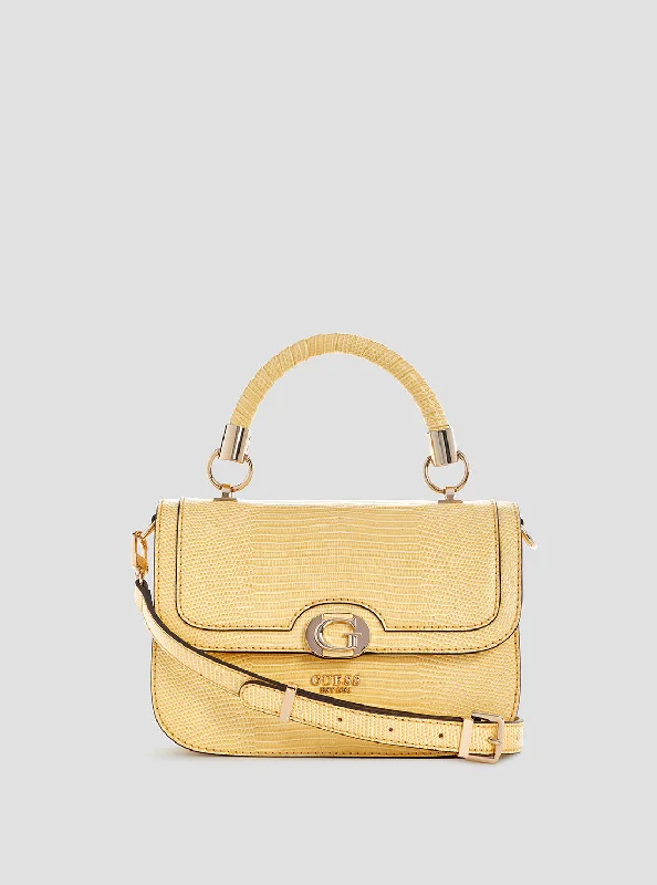 Yellow Orlina Camera Crossbody Bag