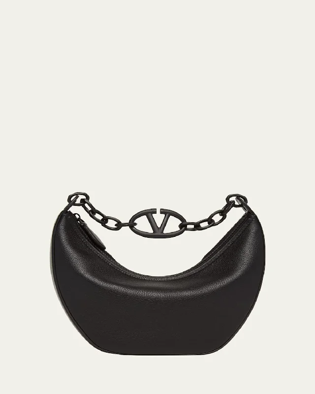 VLOGO Small Moon Leather Shoulder Bag