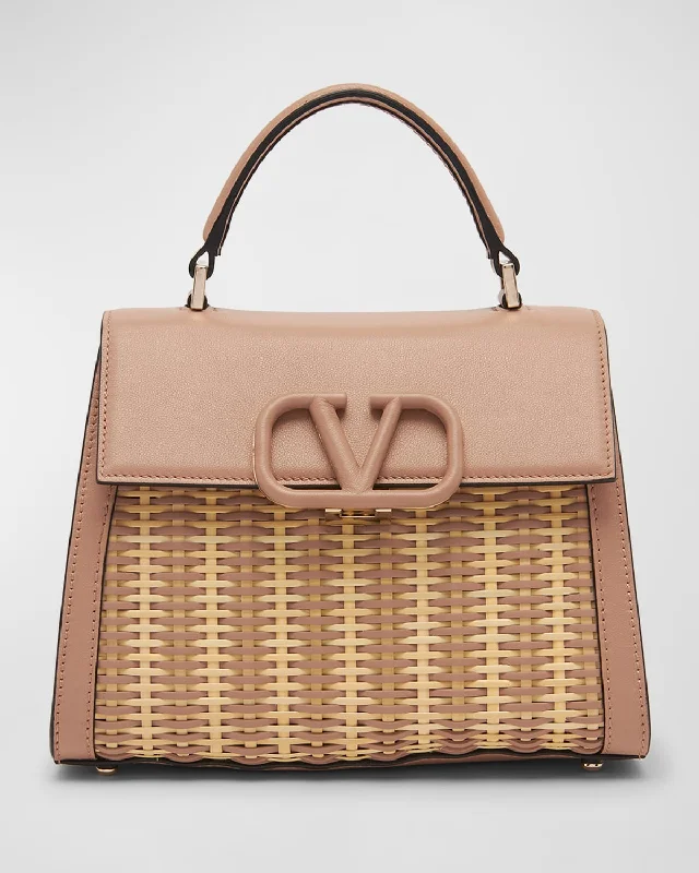 VSLING Small Straw Top-Handle Bag