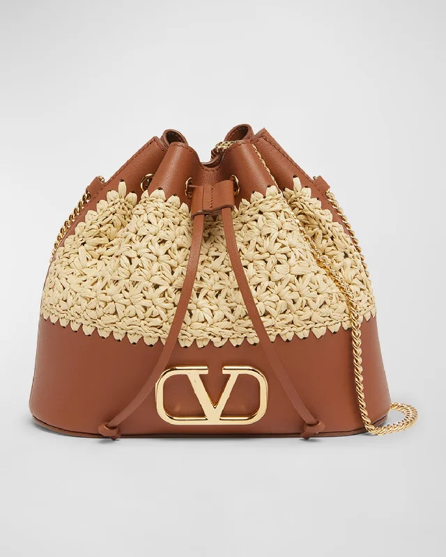 VLOGO Signature Mini Crochet Bucket Bag