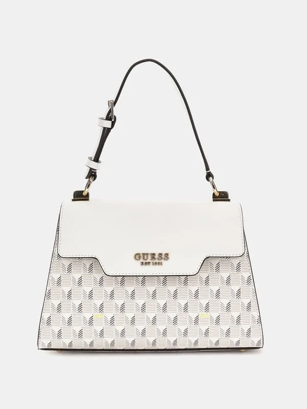 Hallie Geometric-Print Handbag