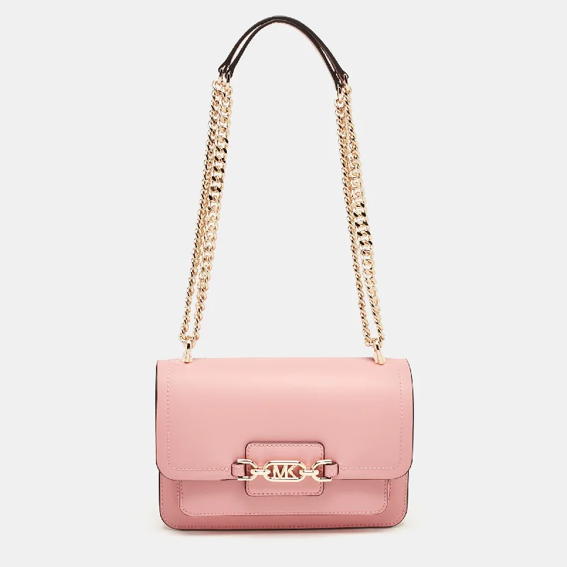 Pink Leather Large Heather Shoulder Bag