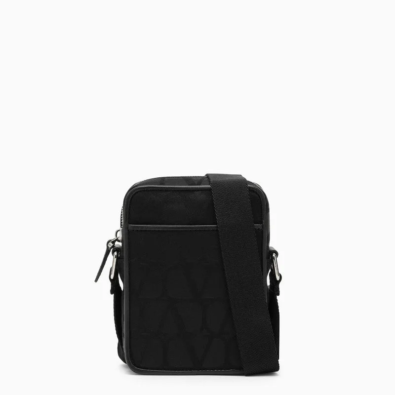 Small Black Iconographe Nylon Shoulder Bag