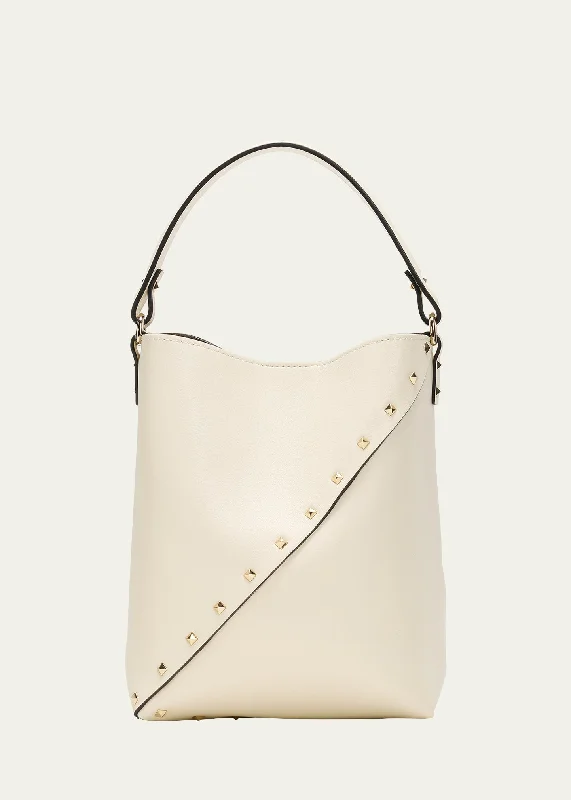 Wispy Small Rockstud Leather Bucket Bag