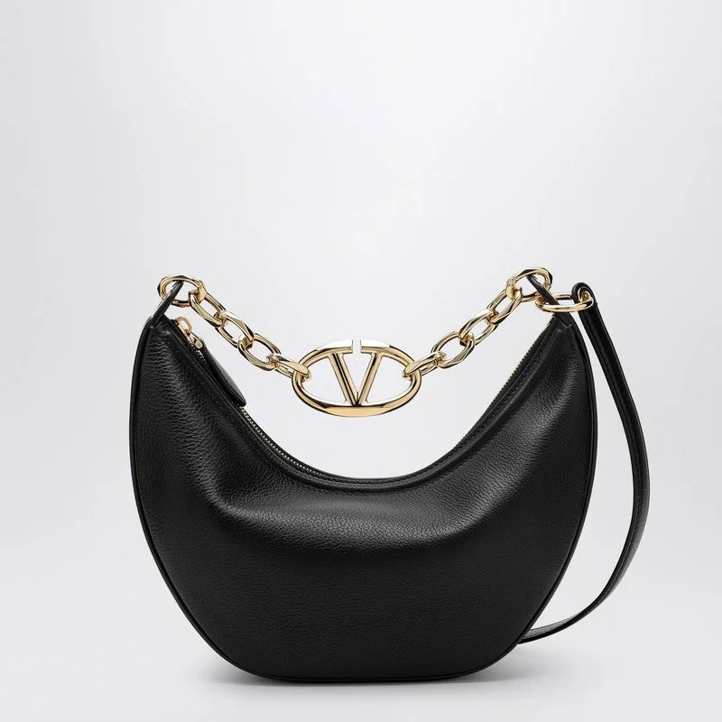 Vlogo Moon Black Small Hobo Bag