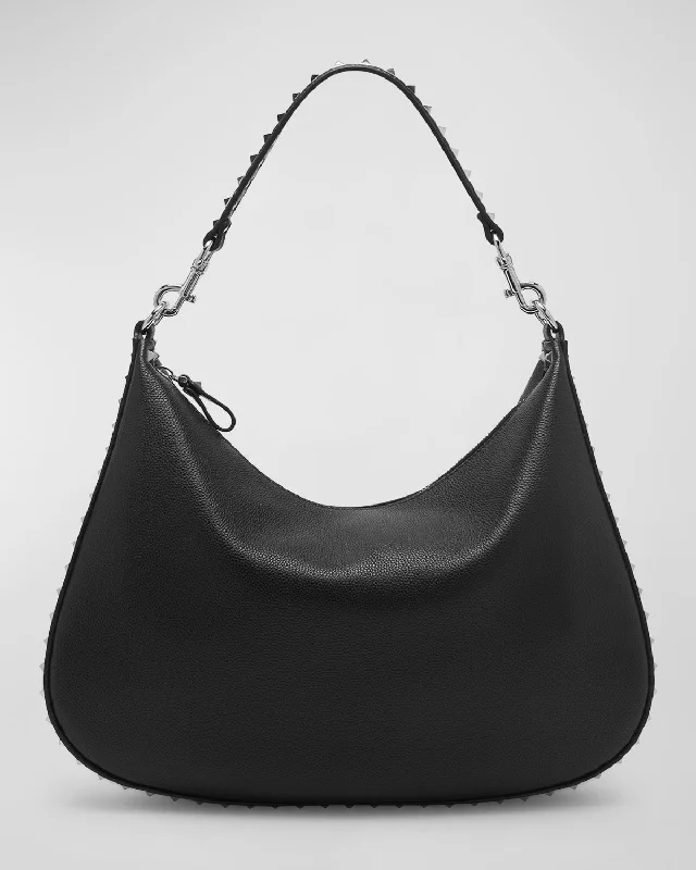 Rockstuds Zip Leather Hobo bag