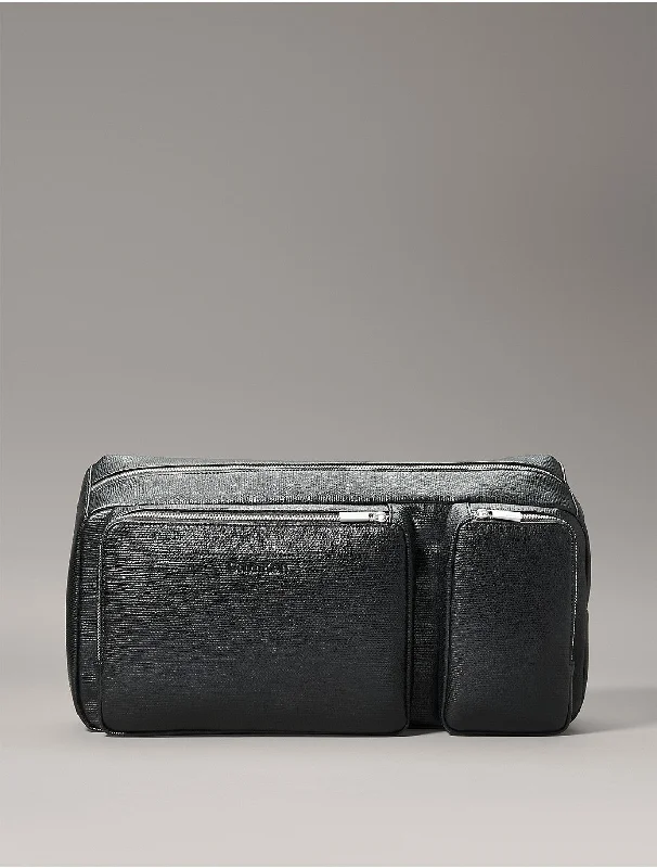 Men's Refined Oversized Sling Bag - Black