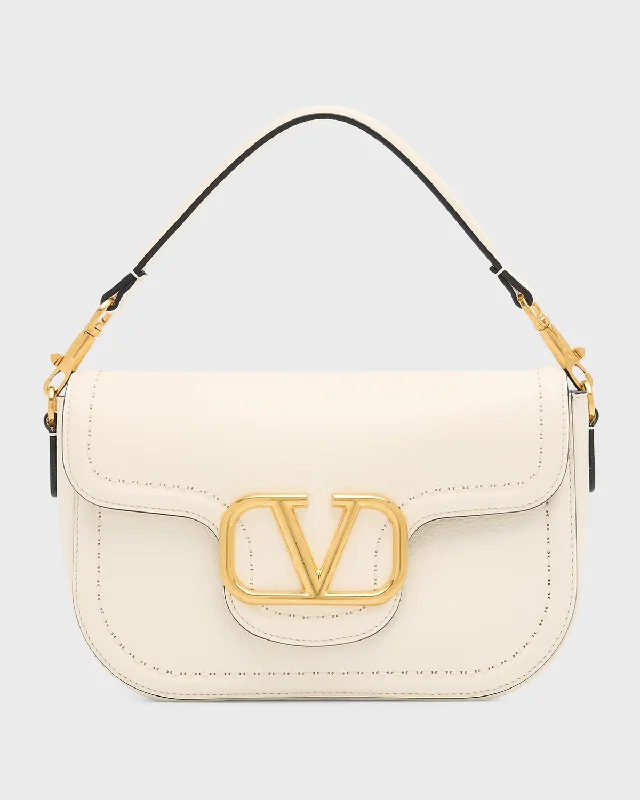 Loco VLOGO Flap Leather Shoulder Bag