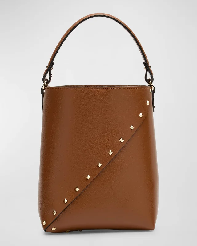 Wispy Small Rockstud Leather Bucket Bag