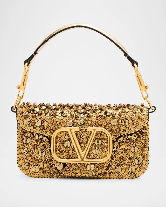 VLOGO Small Sequined Shoulder Bag