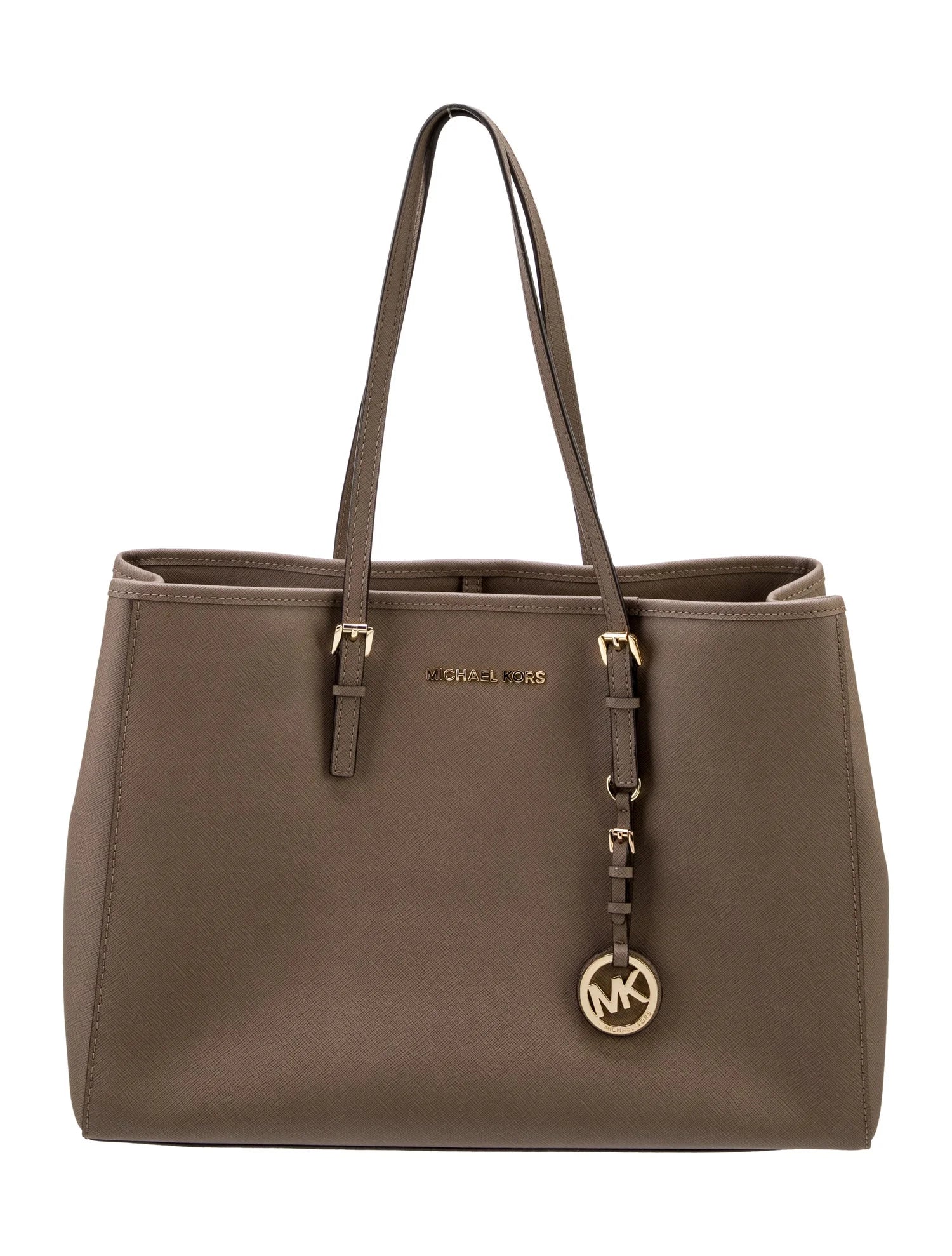 Michael Kors Jet Set Travel Medium Tote Brown Crossbody Handbag Bag Purse New