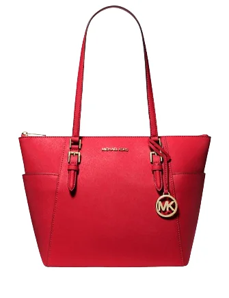 Michael Michael Kors Charlotte Large Saffiano Leather Top Zip Tote Bag