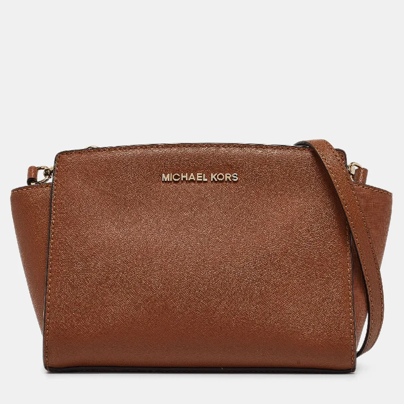 Brown Leather Small Selma Crossbody Bag