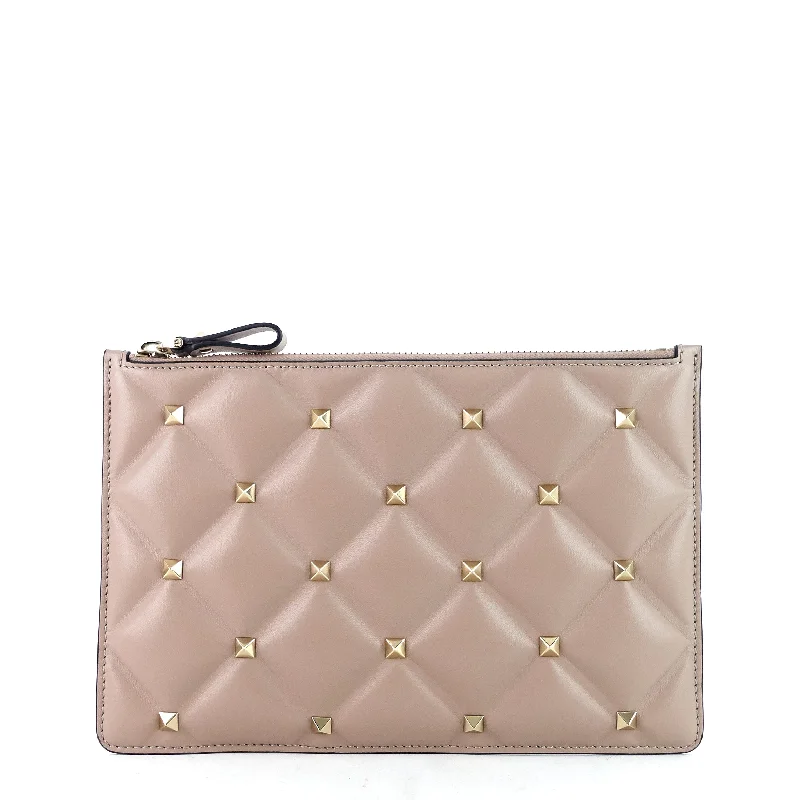 Candystud Small Leather Clutch Bag