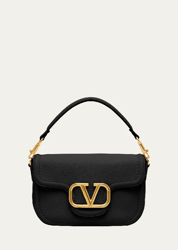 Loco VLOGO Flap Leather Shoulder Bag