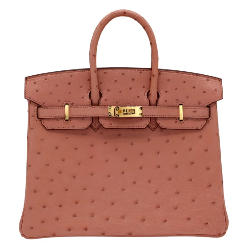 Hermès 25cm Birkin Terre Cuite Ostrich Gold Hardware