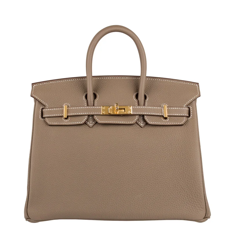 Hermès 25cm Birkin Etoupe Togo Leather Gold Hardware