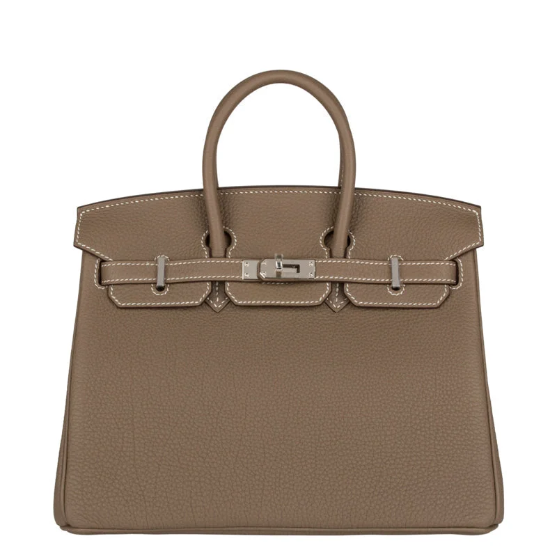 Hermès 25cm Birkin Etoupe Togo Leather Palladium Hardware