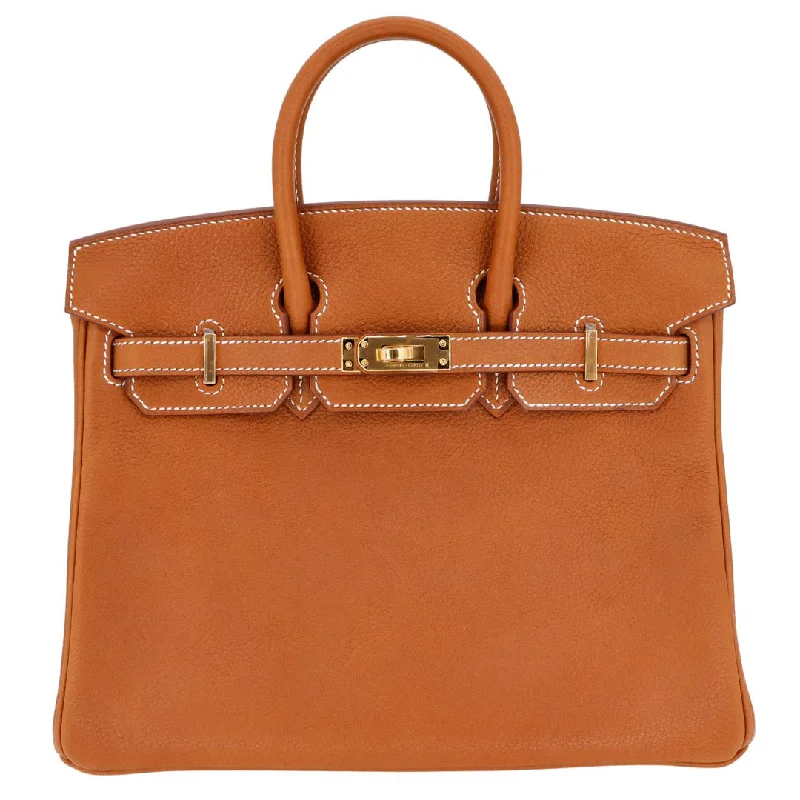 Hermès 25cm Birkin Fauve Barenia Faubourg Leather Gold Hardware