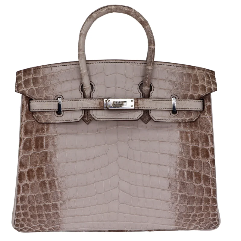 Hermès 25cm Birkin Gris Cendre Matte Niloticus Crocodile Palladium Hardware