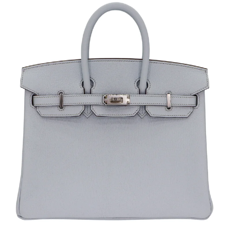 Hermès 25cm Birkin HSS Bleu Brume Chèvre Leather Palladium Hardware