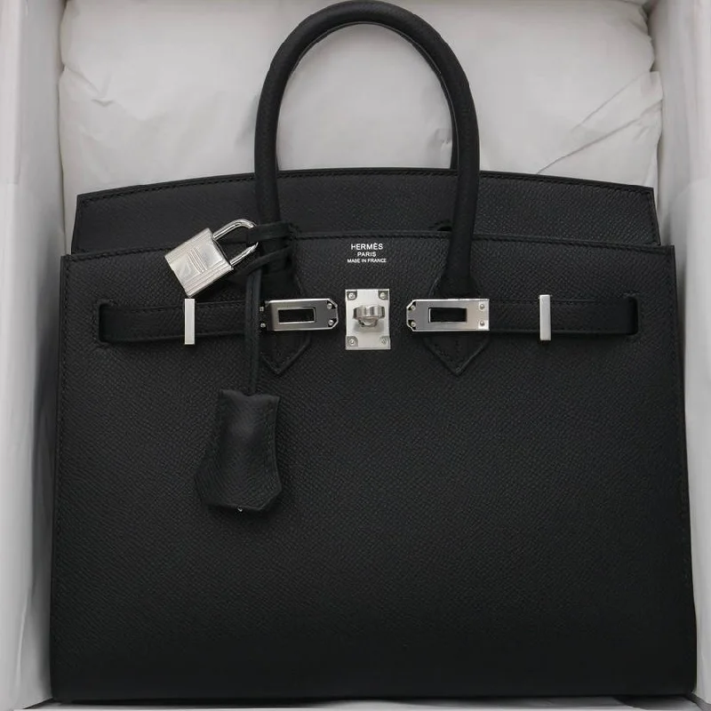 Hermès 25cm Birkin Sellier Black Epsom Leather Palladium Hardware