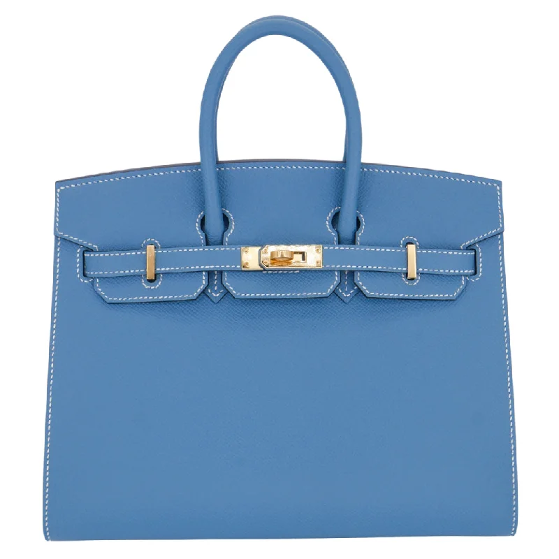 Hermès 25cm Birkin Sellier Bleu Jean Epsom Leather Gold Hardware